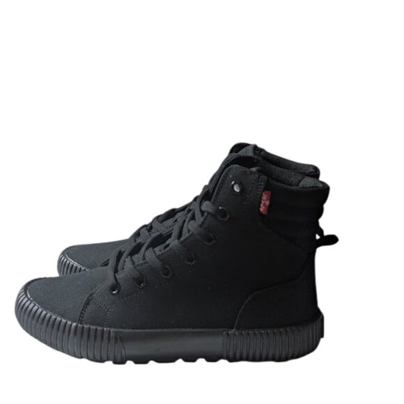 Levi's Womens Olivia Black Canvas Hightop Sneaker Shoes Size 7.5 New without Box - Picture 5 of 7